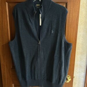 NWT Polo Ralph Lauren Men’s Front Zip Vest, Large Tall